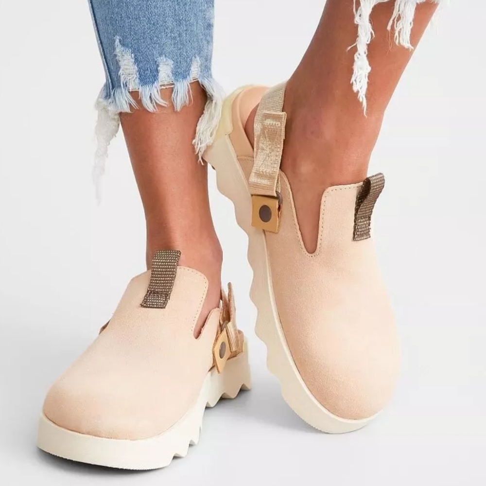 Sorel Women's Blush Beige Slip-On Clog Mules